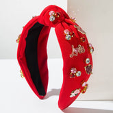 Wide Edge Cross Knotted Headband With Love Heart