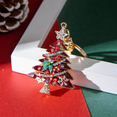 Christmas Tree Keychain Rhinestone Purse Charms