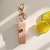 PU Leather Lipstick Holder Keychain