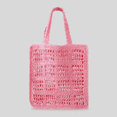 Summer Straw Beach Tote Bag Handwoven Handbag