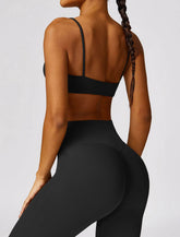 Thin Strap Square Collar Yoga Bra