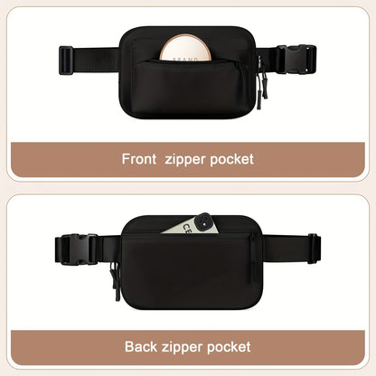 4-Zipper Waist Packs with Adjustable Crossbody Strap