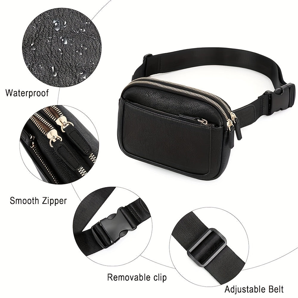 PU Leather Crossbody Waist Bag