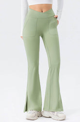 High Waisted Bootcut Flare Yoga Pants with Pockets