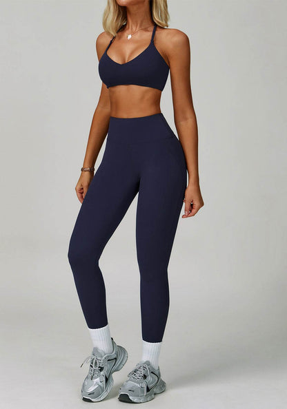 Activewear Set with Cross Back Sports Bra and Legging