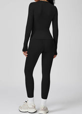 Sports Wear with Long Sleeve T-Shirt and Leggings