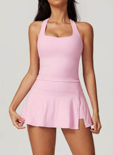 Athletic Set with Racerback Vest and A-line Skirt
