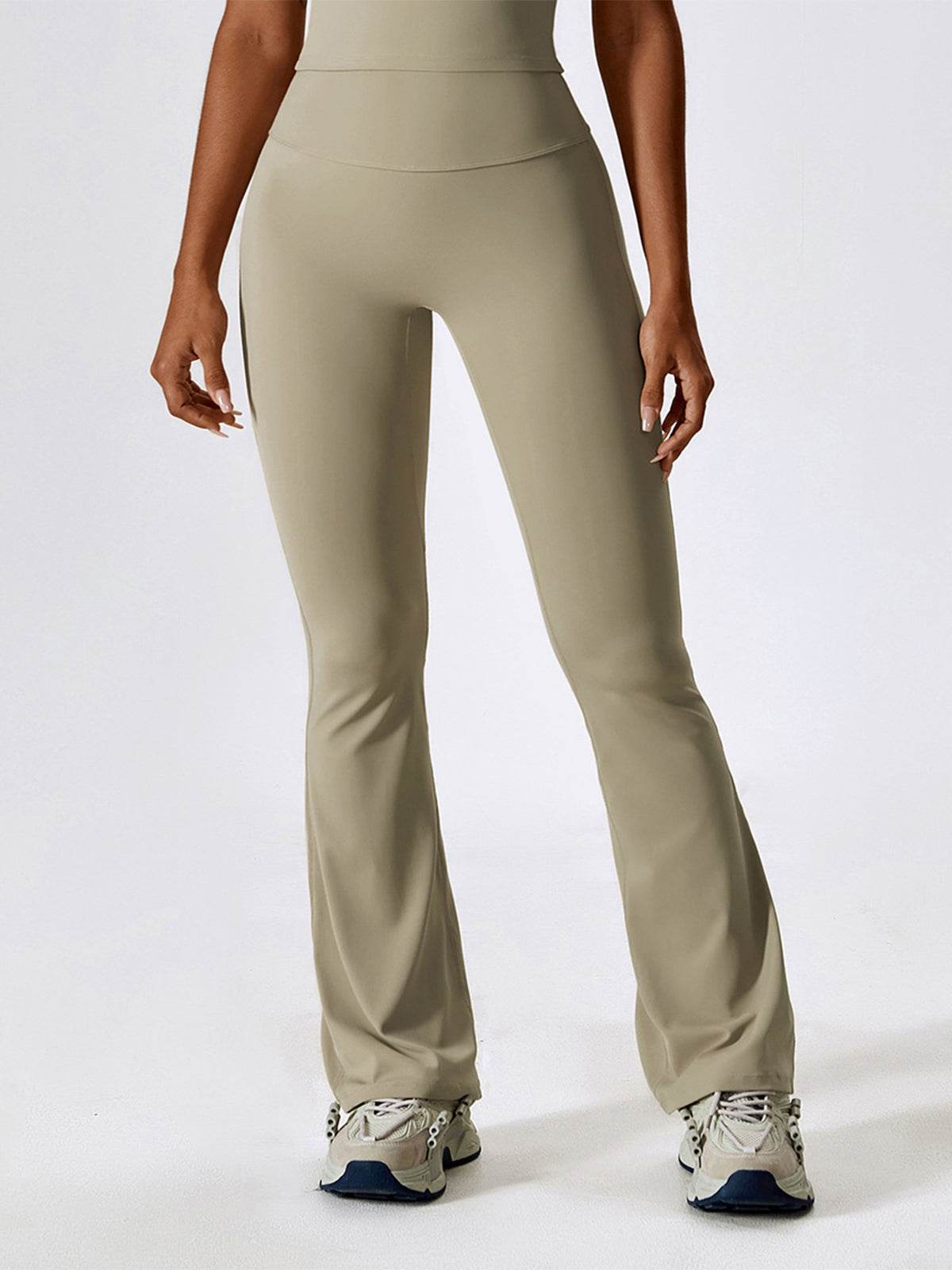 No Front Seam High Waisted Flare Bootcut Yoga Pants