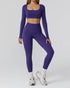 Athletic Wear with Long Sleeve Crop Top and Legging