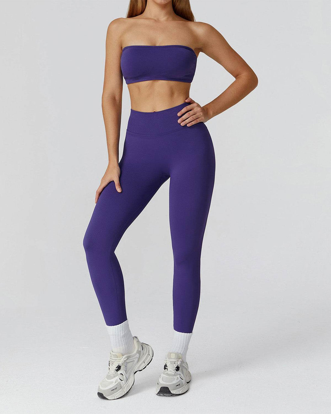 Athletic Wear with Strapless Tube Top and Legging