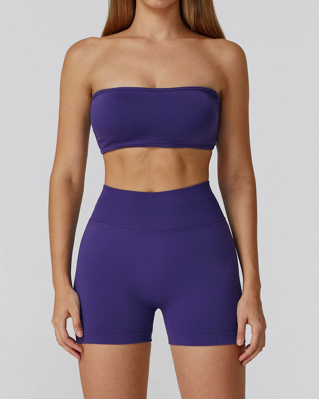 Athletic Wear with Strapless Tube Top and Short
