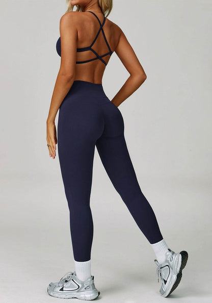 Activewear Set with Cross Back Sports Bra and Legging