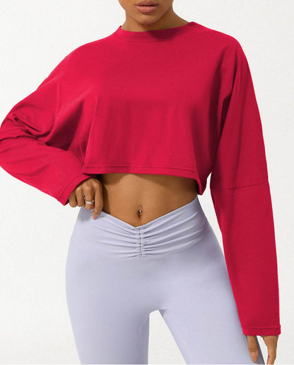 Long Sleeve Crop Athletic Sweatshirt | Stylish &amp; Functional Activewear