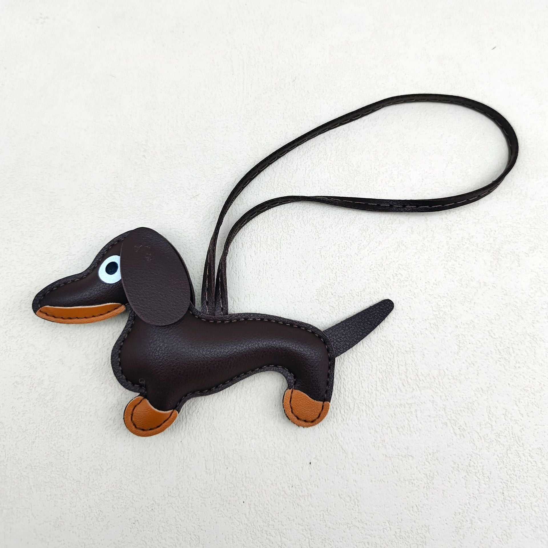 Cute Leather Dachshund Keychain | For Pet and Accessory Lovers