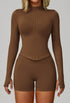Activewear Set with Full Zip Jacket and Short