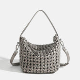PU Handmade Woven Bucket shape Tote bag