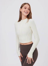 Standing Collar Zipper Yoga Jacket