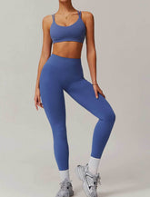 Activewear Set With Cross Back Sports Bra and Leggings