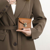 Short Leather Credit Card Coin Purse Bag