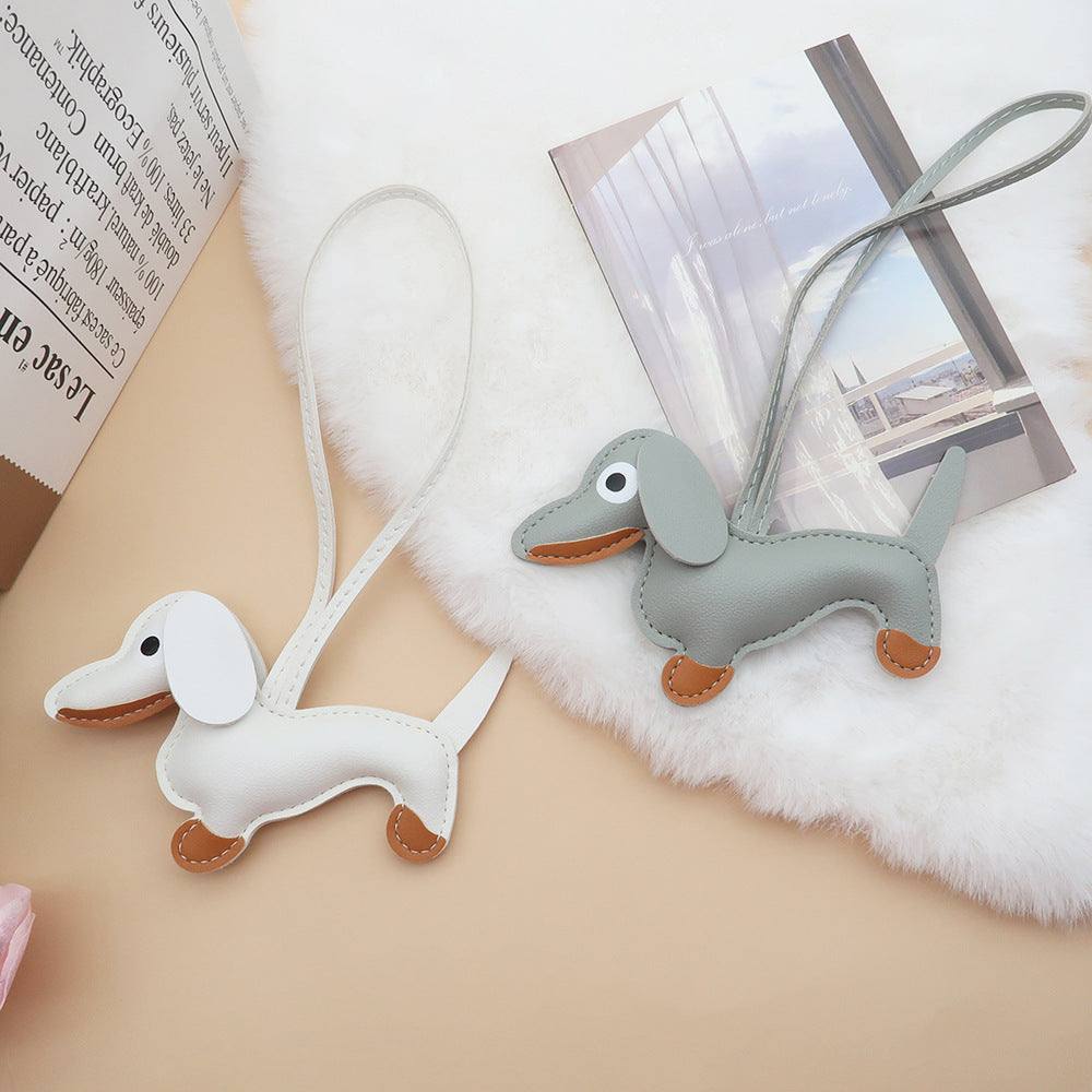 Cute Leather Dachshund Keychain | For Pet and Accessory Lovers