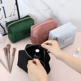 Velvet Makeup Bag Cosmetic Travel Organizer Toiletry Bag