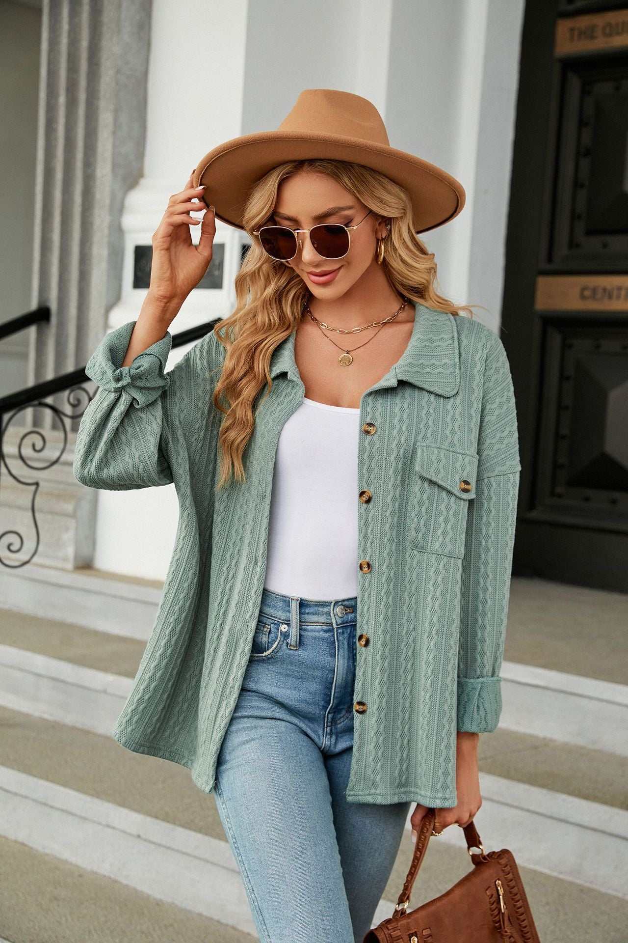 Casual Long Sleeve Button Down Shirt Coat | Versatile Casual Wear