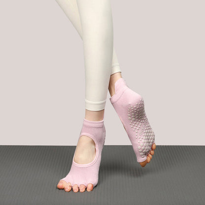 Grip Non Slip Yoga Socks Toeless Toe Pilates Socks