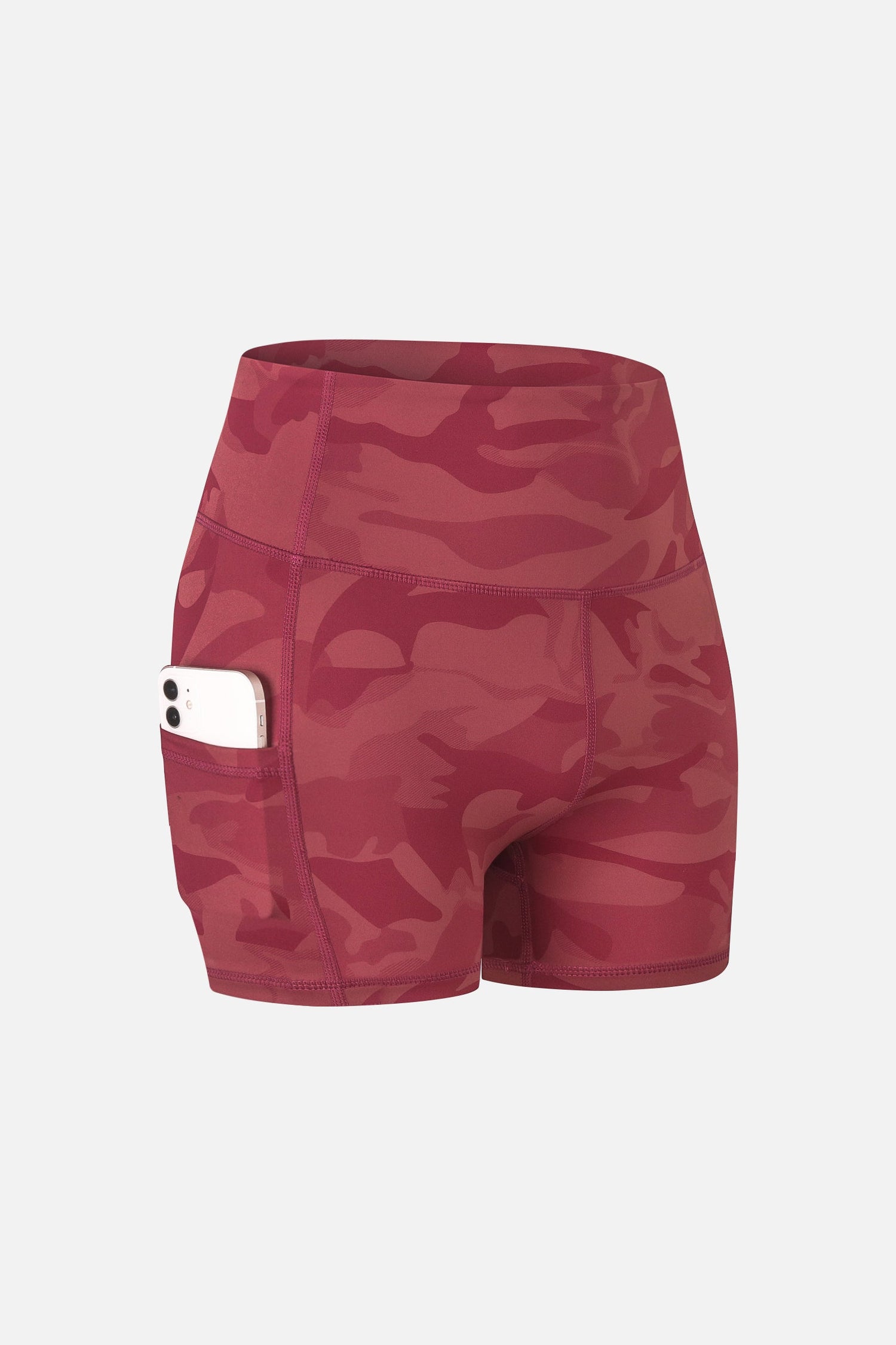 Camo Yoga Shorts with Pockets