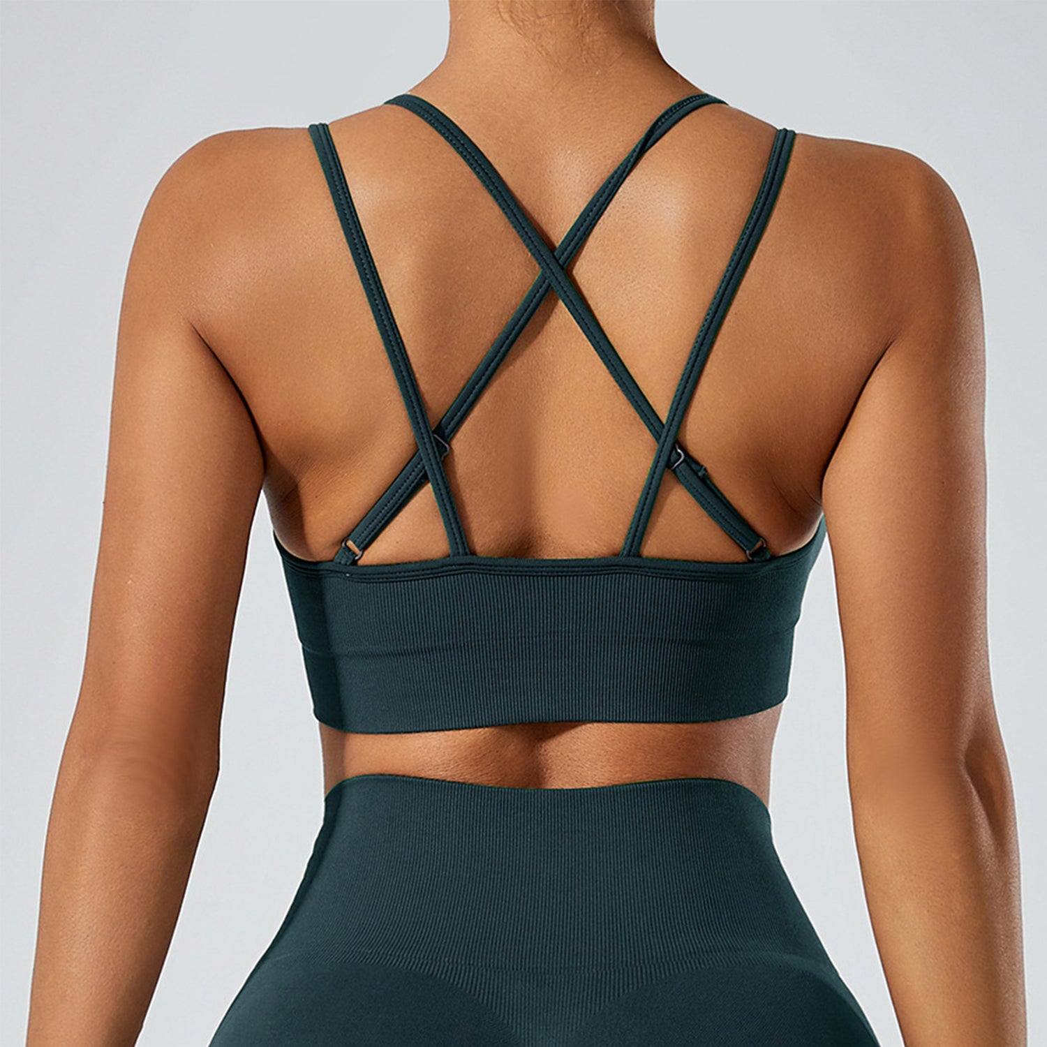 Strappy Adjustable Criss Cross Sports Bra Yoga Crop Tops