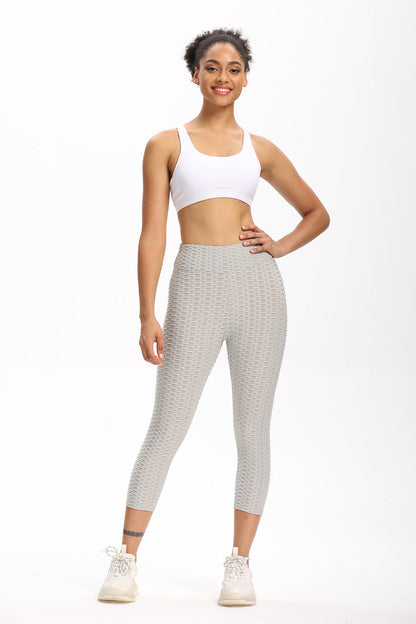 High Waisted Cropped Butt Lifting Leggings for All Day Comfort