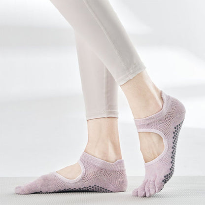 Five-Finger Non-Slip Pilates Socks