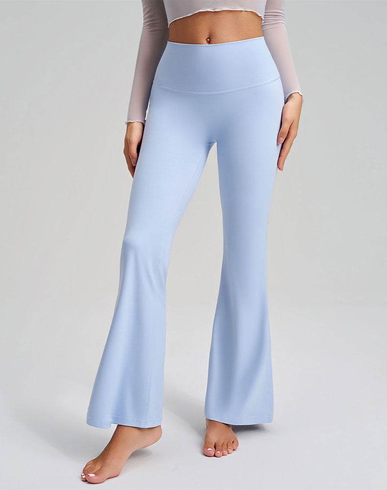 High Waisted Yoga Flare Pants Fake Two Piece Pant with Skirt