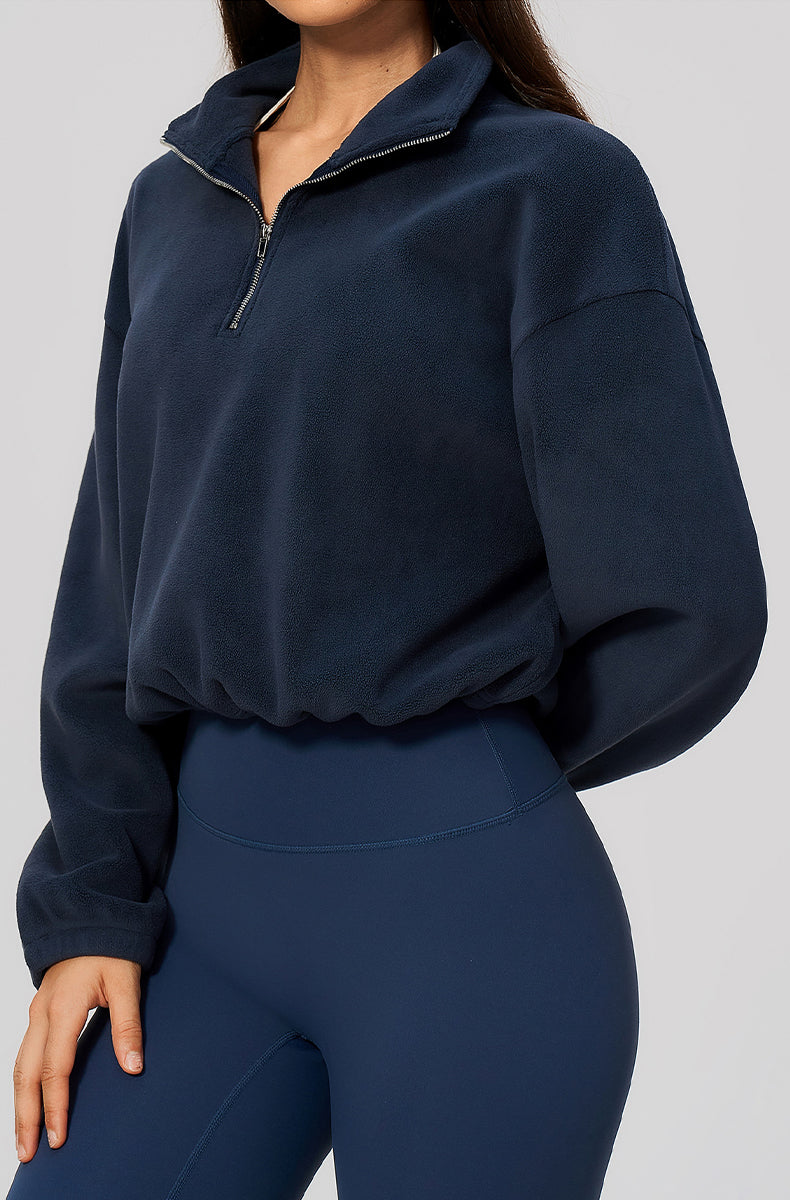 Half Zip Oversized Sweatshirts