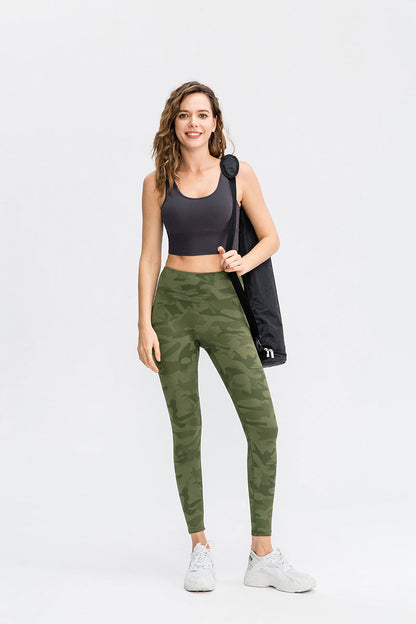 Camo High-Rise Ankle Leggings - Fashionable and Comfy Legging Option