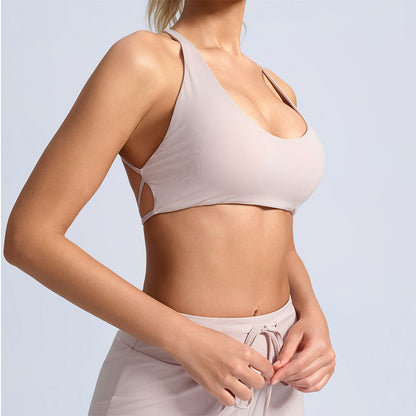 Open Back Strappy Sports Bras Crisscross Yoga Crop Tanks