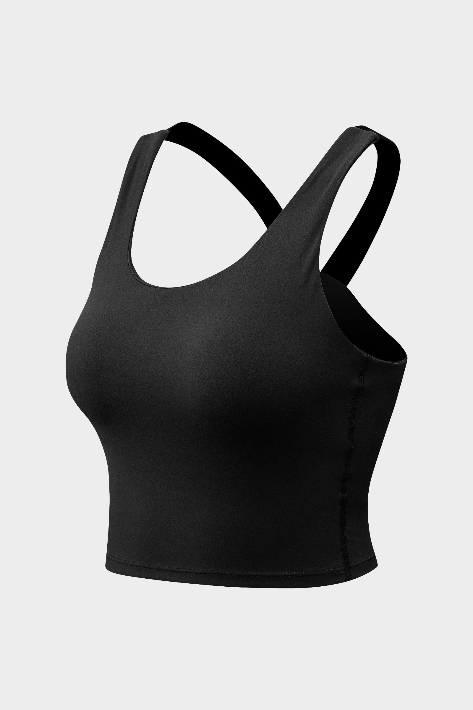 Longline Crop Tops Built in Bra