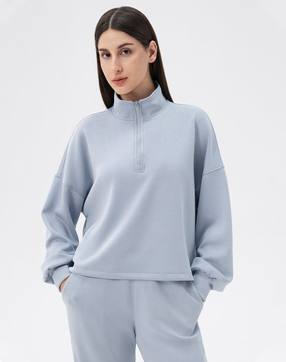 Half Zipper Casual Long Sleeve Sweatshirts