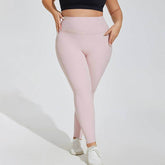 Plus Size Seamless Sports Leggings With Pocket