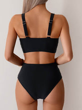 High Waisted Tummy Control Ruched Bikini Sets