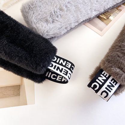 Faux Fur Furry Ear Headbands Elastic Hairbands