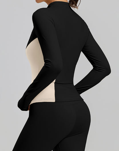 Color Block Slim Fit Workout Jacket