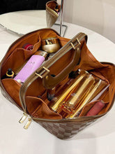 PU Leather Pouch Open Flat Cosmetic Bags with Handle