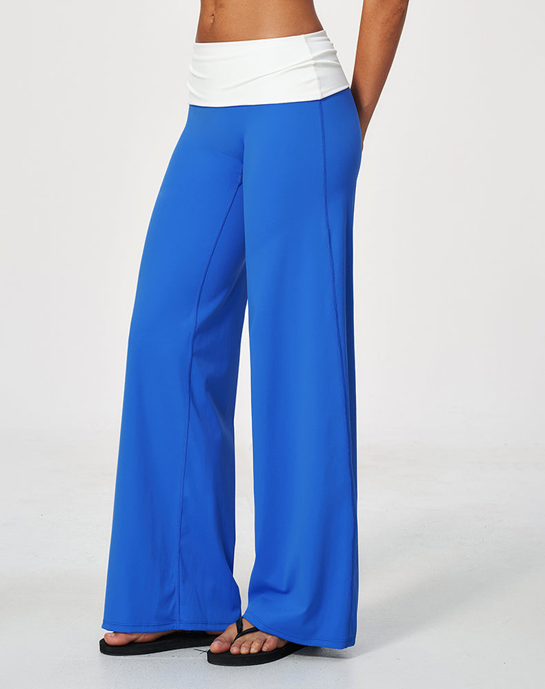 Fold Over Wide Leg Yoga Pants