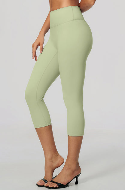 Tummy Control High Waisted Capri Yoga Leggings