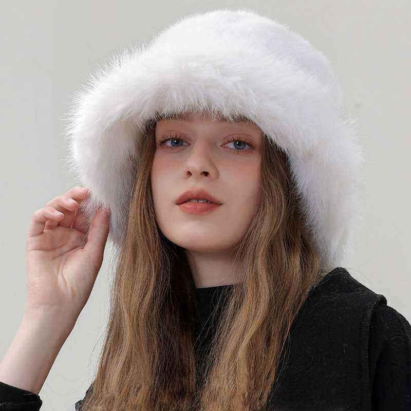 Plush Faux Fur Fluffy Bucket Hat | Luxuriously Cozy Winter Accessory