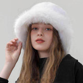 Plush Faux Fur Fluffy Bucket Hat