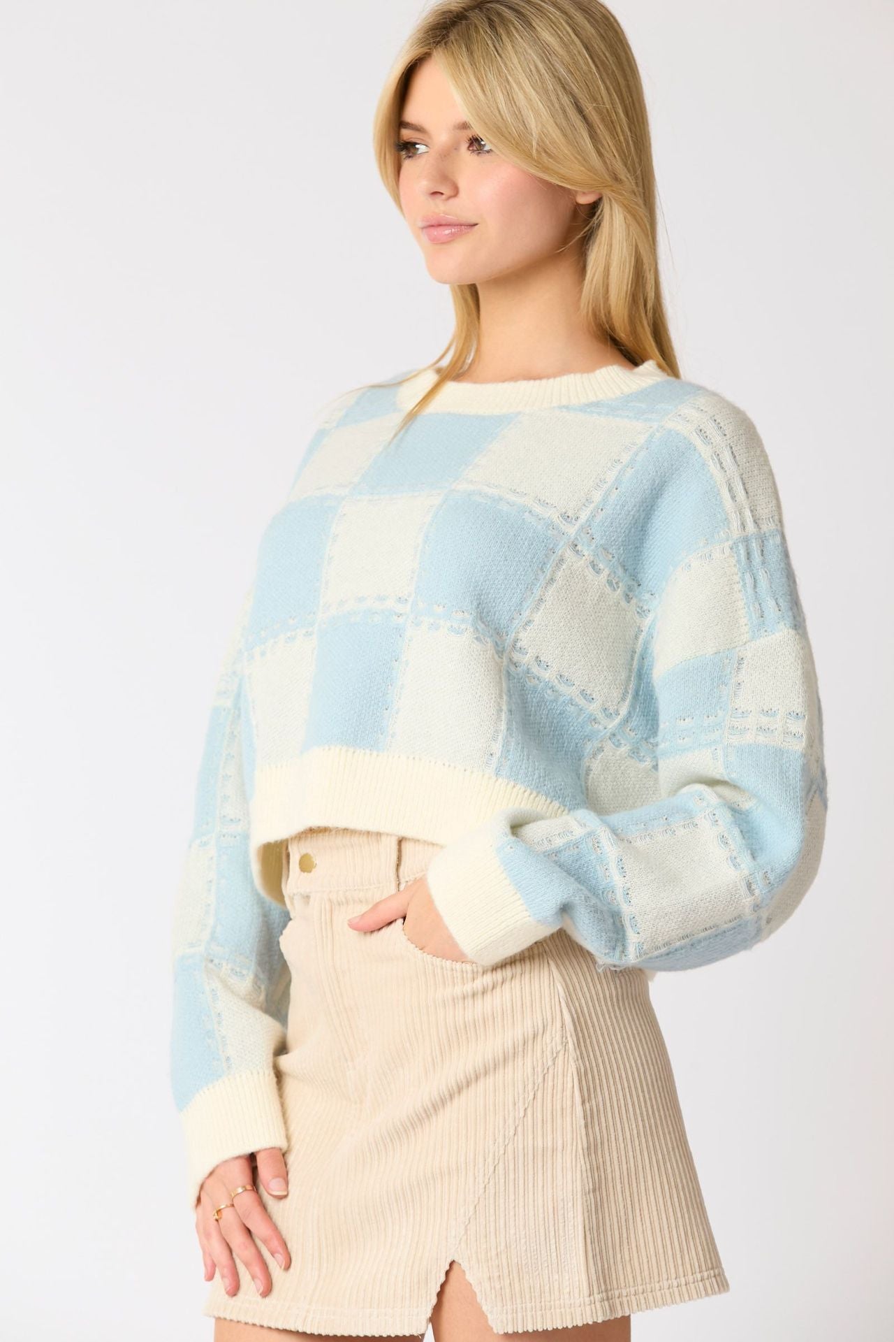 Cropped Casual Vintage Pullover Sweater