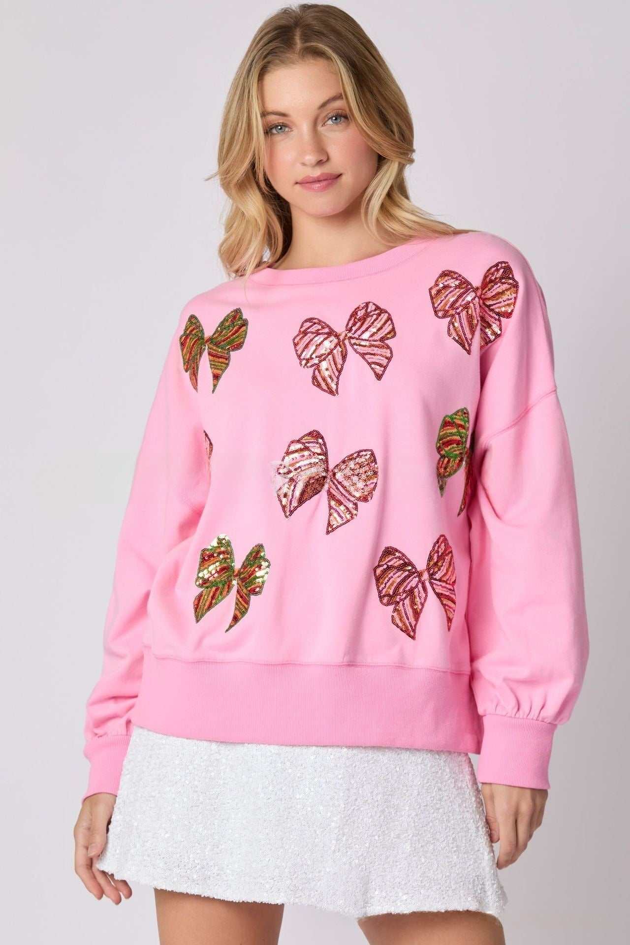 Cute Bow Sequins Sweatshirt | Add a Touch of Glam to Your Wardrobe