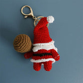 Hand knitted Santa Claus Keychain Christmas Bag Decoration
