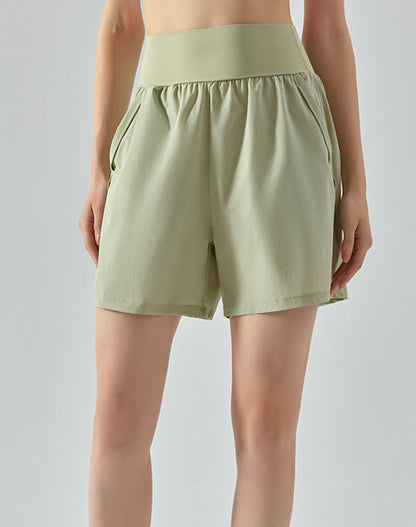 High Waist Loose Athletic Shorts Wide Leg Running Short